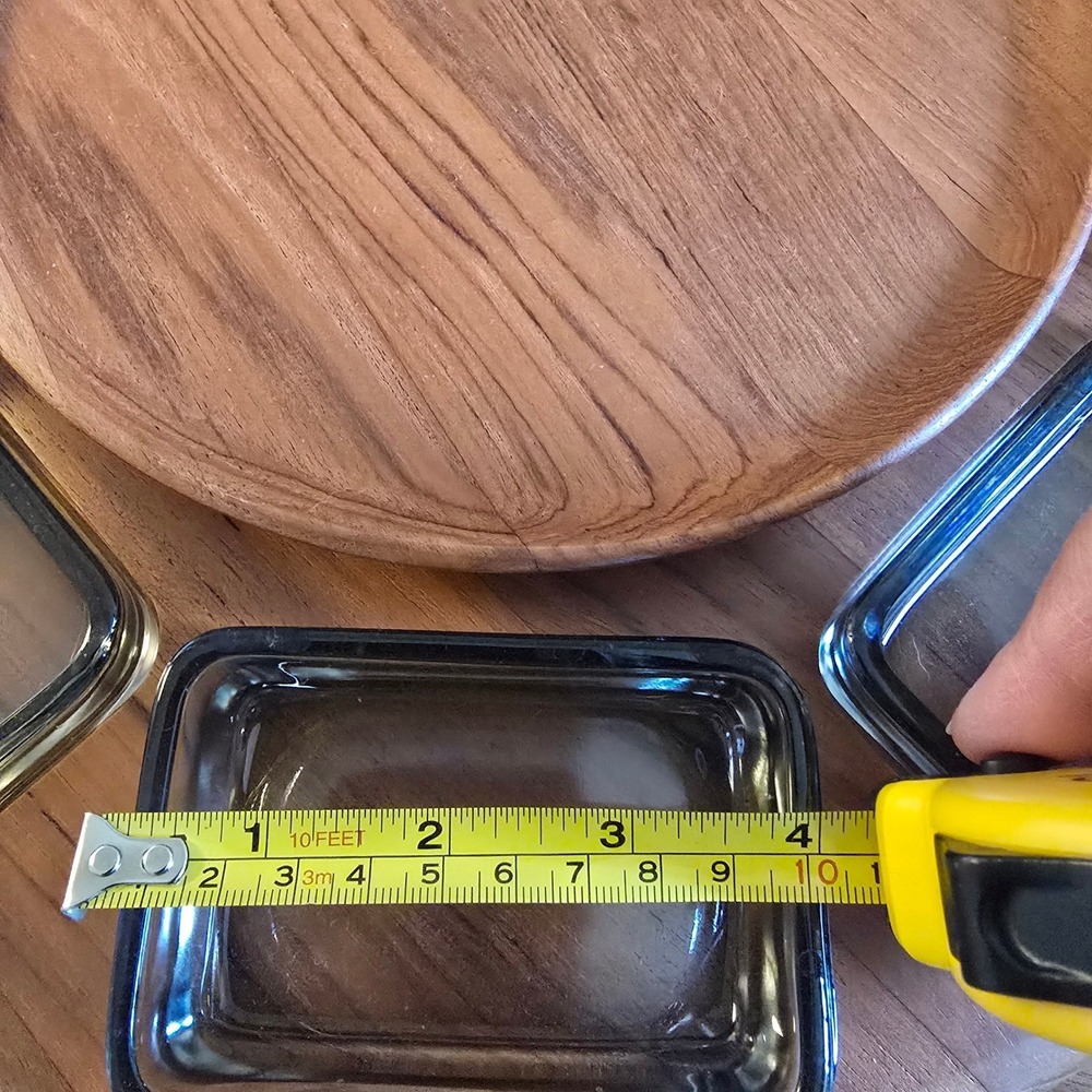 Digsmed Denmark Teak Lazy Susan 8 Smoked Glass Dishes Mid Century Modern - Picture 12 of 13